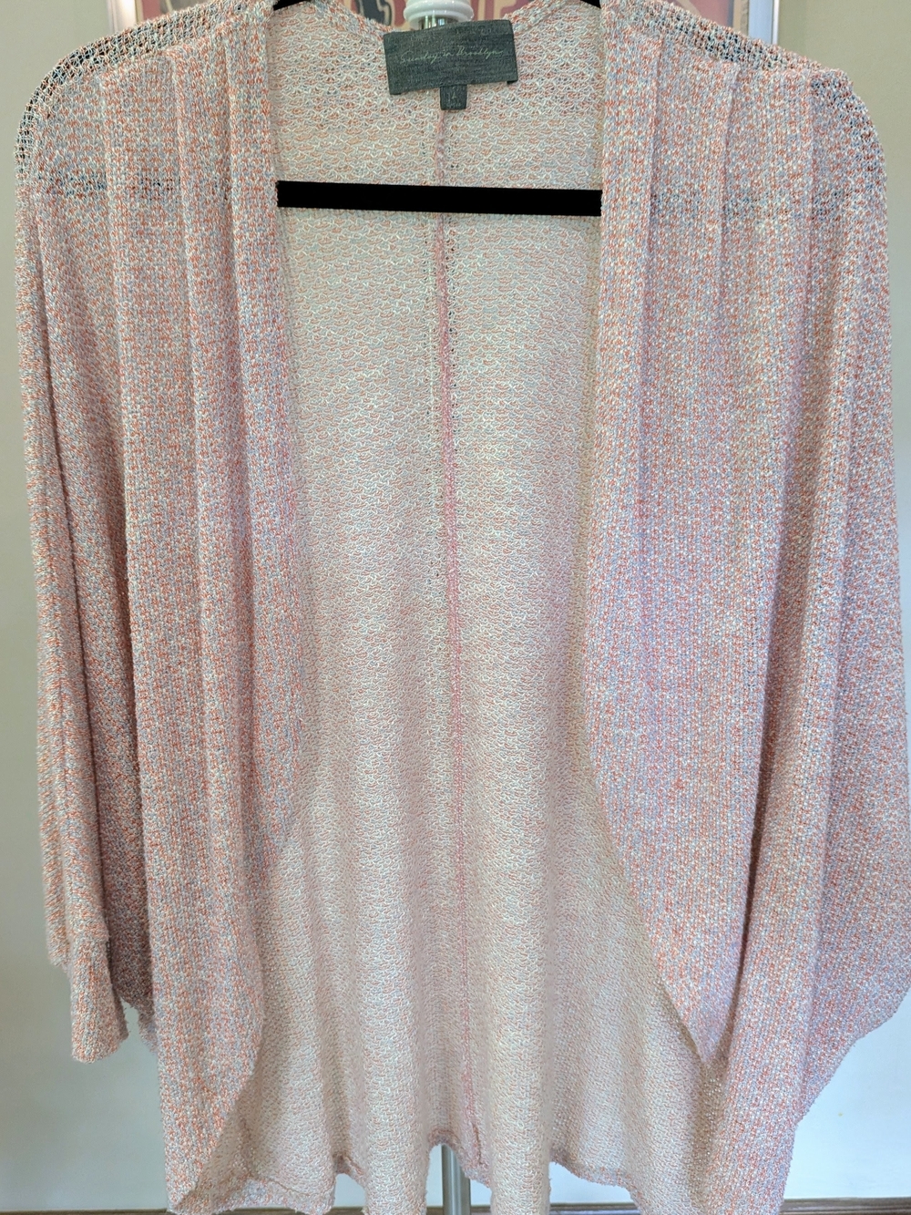 $28 Sunday in Brooklyn Anthropologie Lg Pastel Space-Dye Cocoon Knit Cardigan